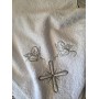 Крыжма полотенце для крещения махровая 100*100 серебро